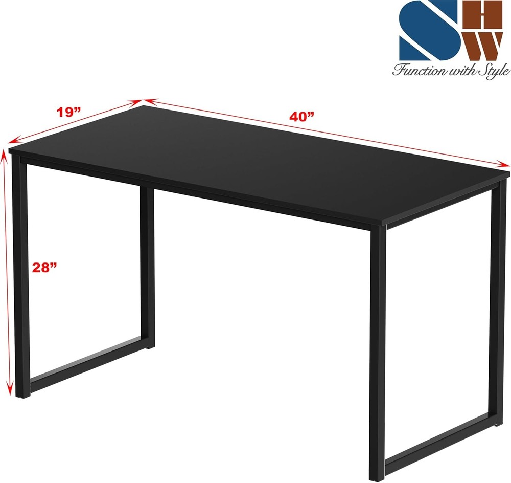 Mission 40-Inch Home Office Computer Desk Black