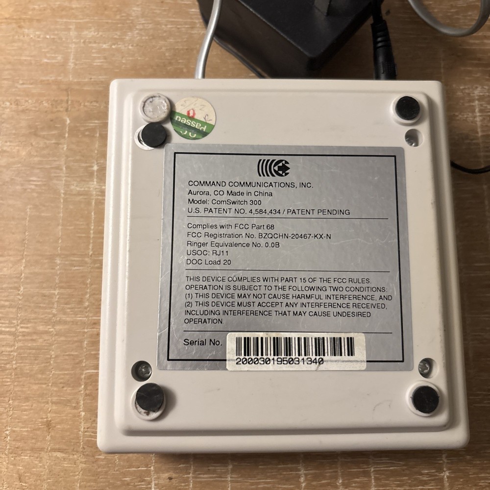 Command Communications ComSwitch 300 3 port from 1994