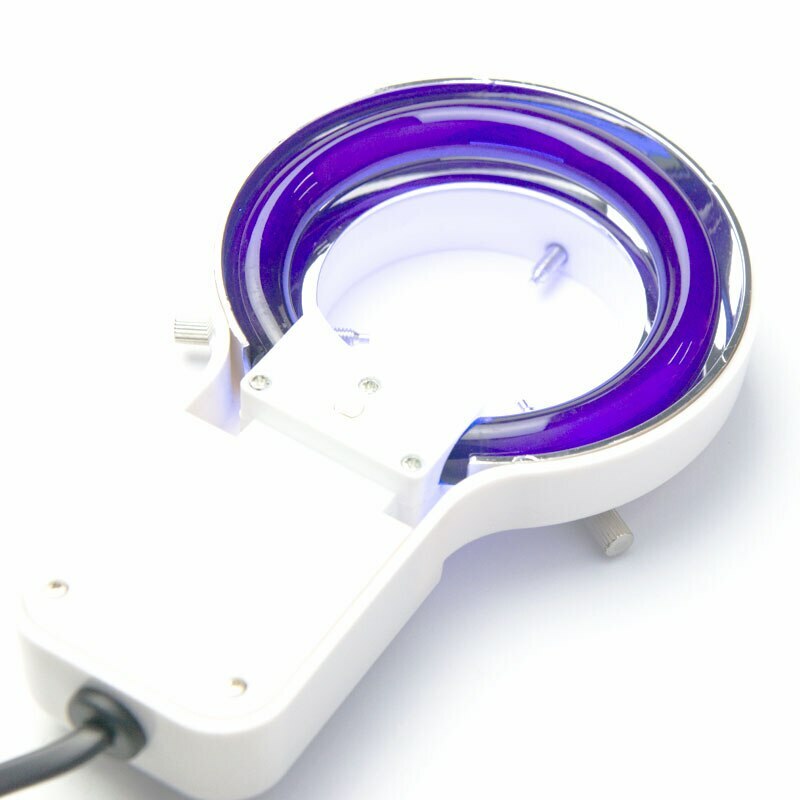 8W 220V Microscope Purple UV Fluorescent Ring Lamp Light Source
