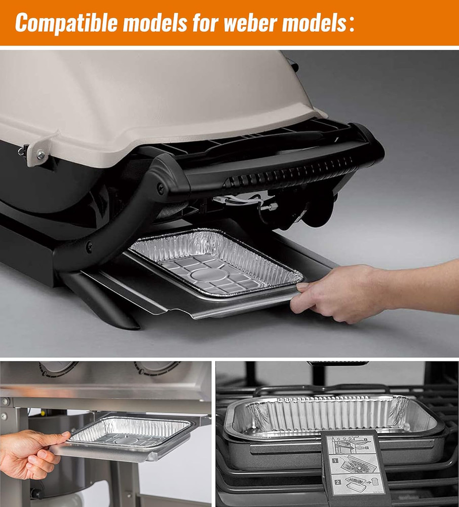 20 Pack 6415 Drip Pans Compatible for Weber Spirit Series, Genesis Series, Q Ser