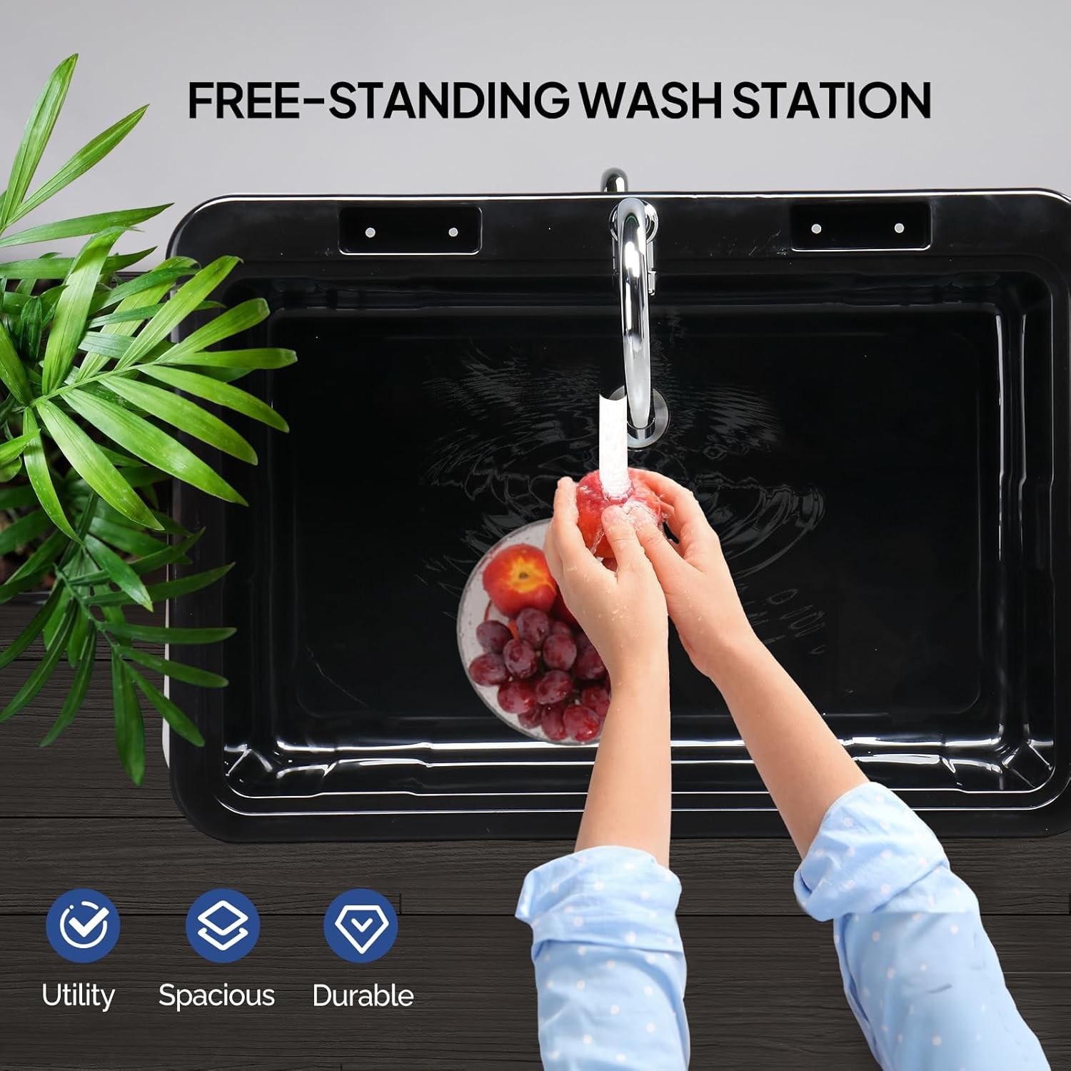 Upgrade Height Utility Sink Laundry Tub Freestanding Utility Sink with Faucet