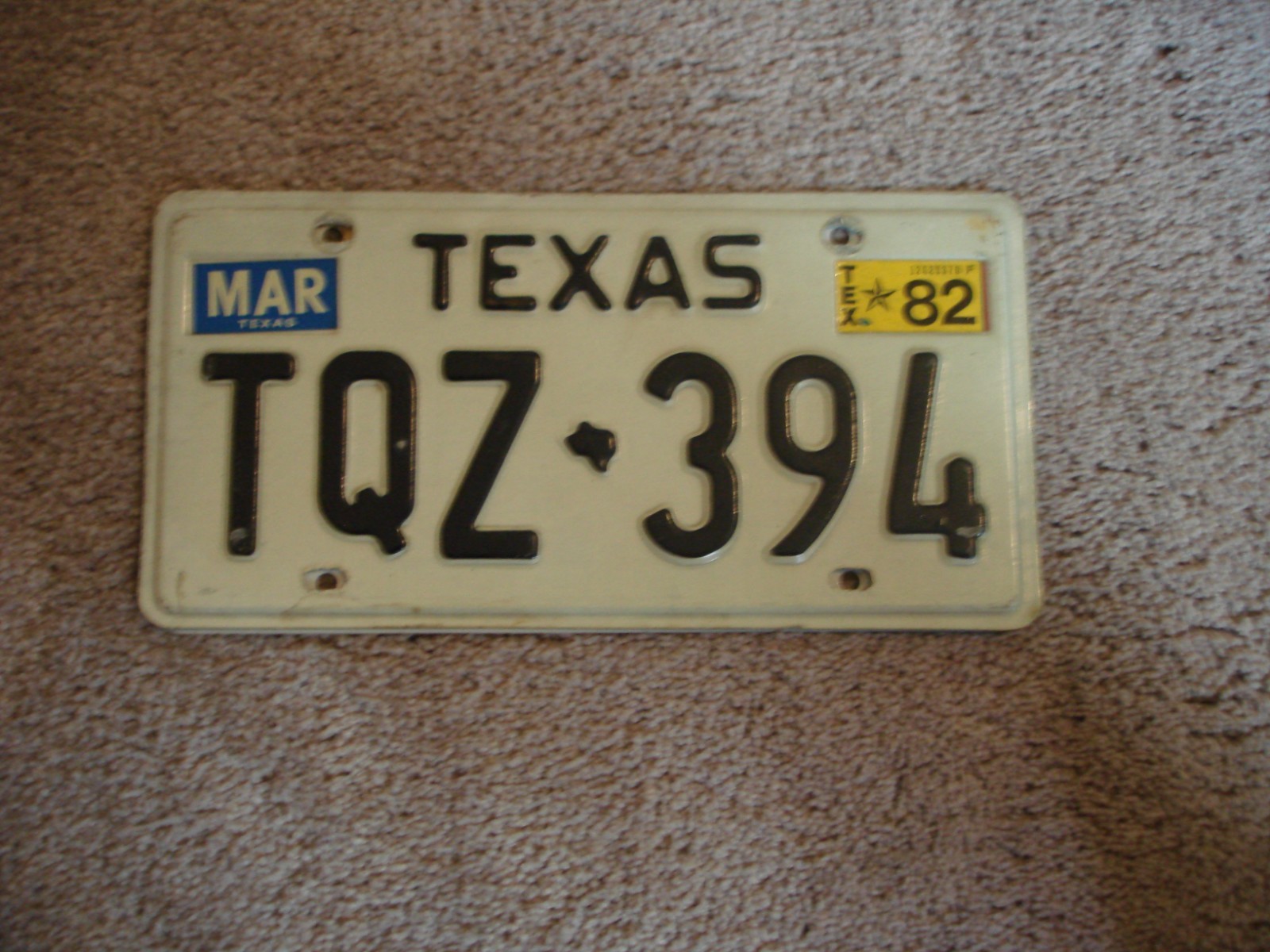 TEXAS1982 TQZ   #    LICENSE PLATE BUY ALL STATES HERE FREE SHIPPING