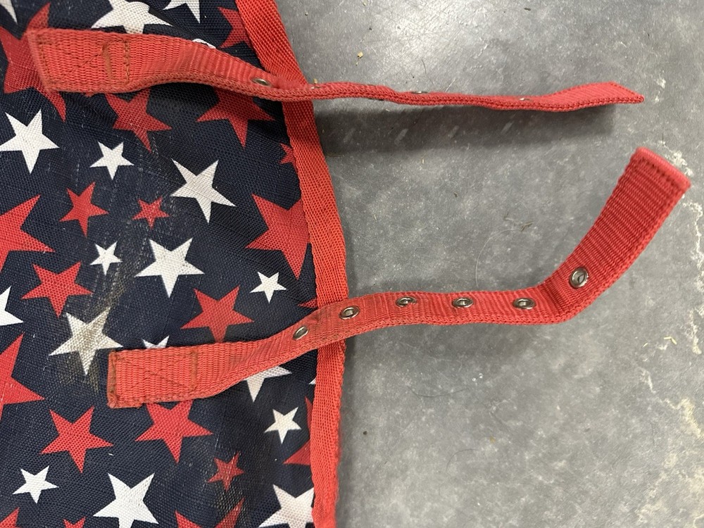Horse Blanket Neck Piece Replacement Medium Red White And Blue STAR PATTERN