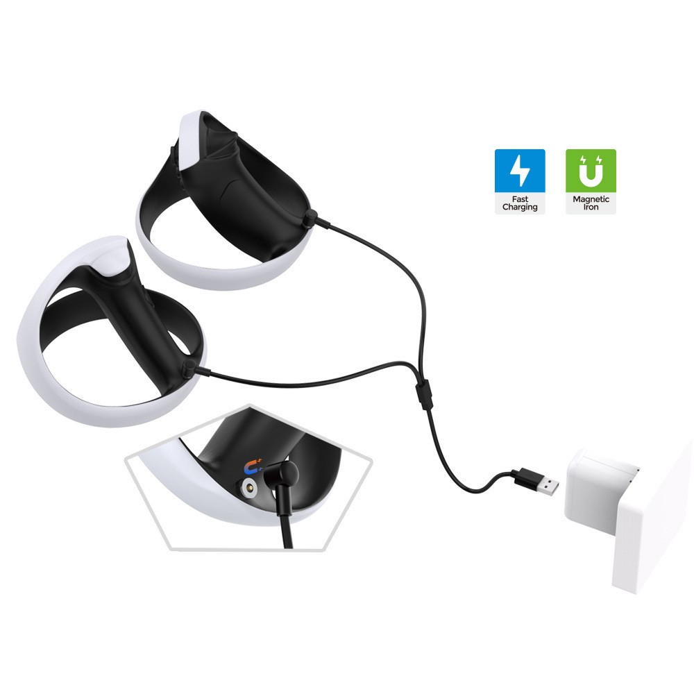 PSVR2 handle One Out Two Magnetic Suction Charging Wire for Switch / PS5 Handle