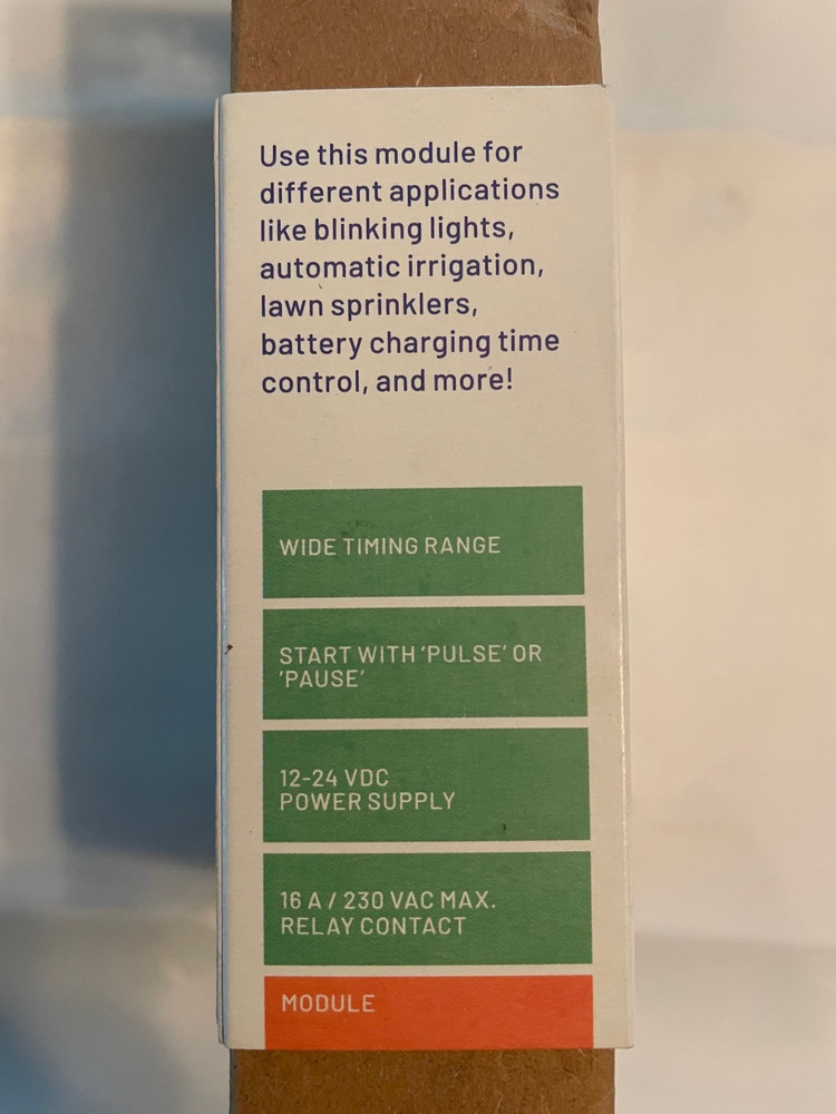 Whadda Velleman WMT188 - 1S - 60H Pulse-Pause Timer Level 2 Module NEW