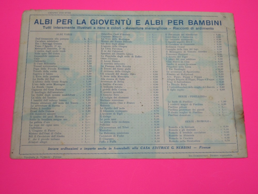 ALBI VARI Nerbini 1940 "EAST ON FIRE" original!
