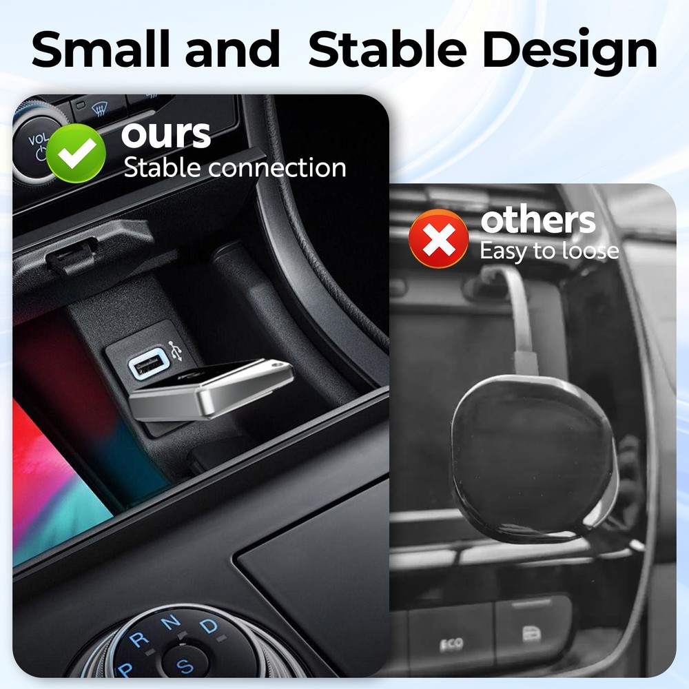 USB Wireless CarPlay Adapter Android Auto Wireless Adapter for iPhone Android