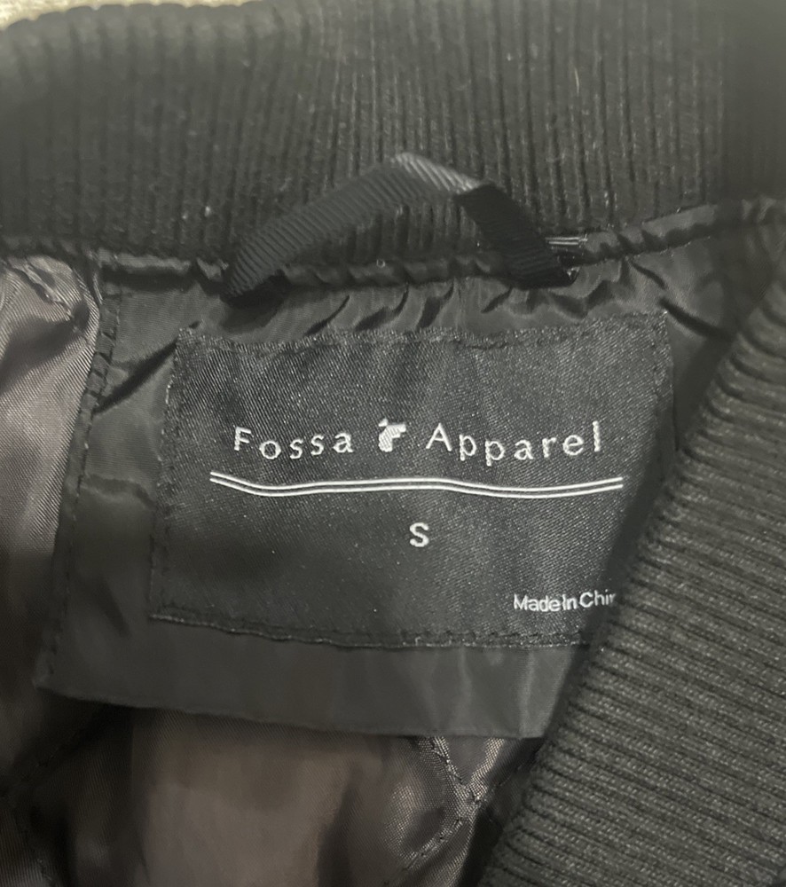 Fossa Apparel Snap-on Bomber Jacket Size Small
