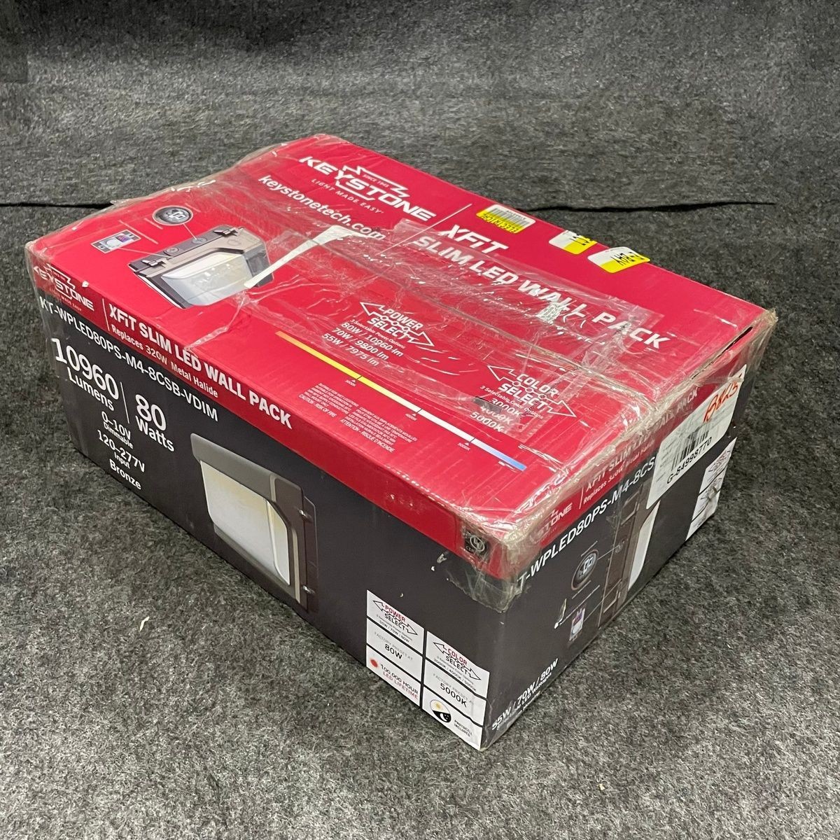 KEYSTONE XFIT Traditional Slim LED Wall Pack KT-WPLED80PS-M4-8CSB-VDIM 80W