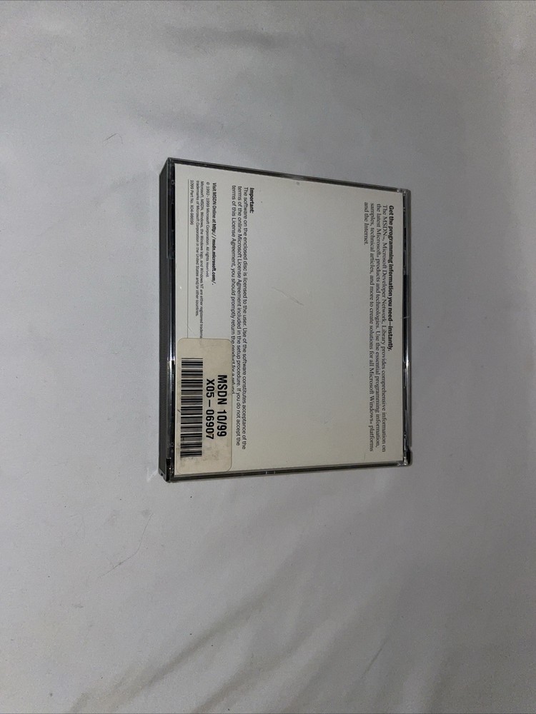 Microsoft msdn Library October 1999 ~ CD-ROM 3 Disc For Windows 98 NT