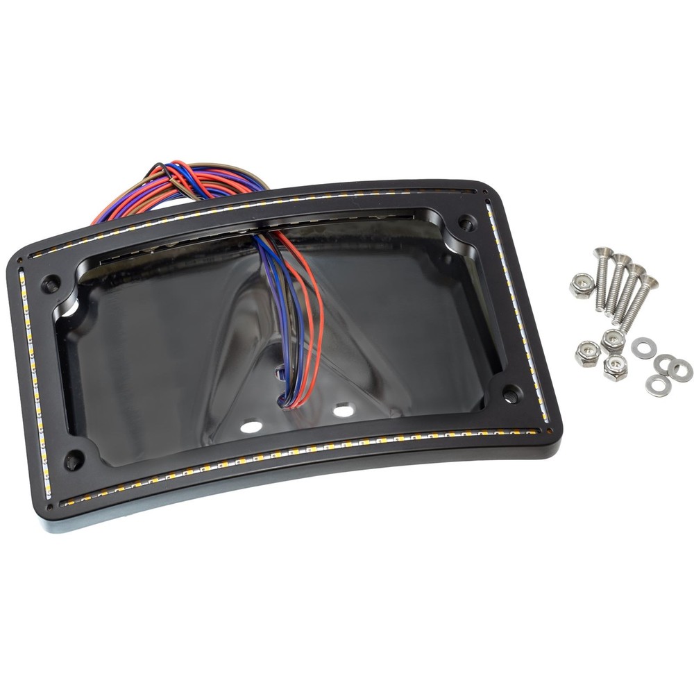 Letric Lighting Co. PERFECT PLATE LIGHT CURVE BLK UNIVERSAL FIT LLC-CPPL-B