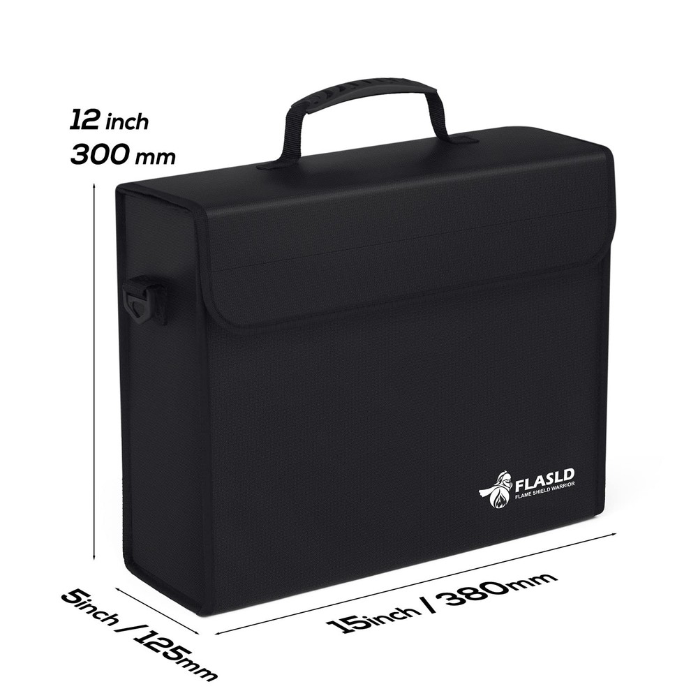 Fireproof Document Bag 15x12x5 Large Water Resistant Box File Storage Safe
