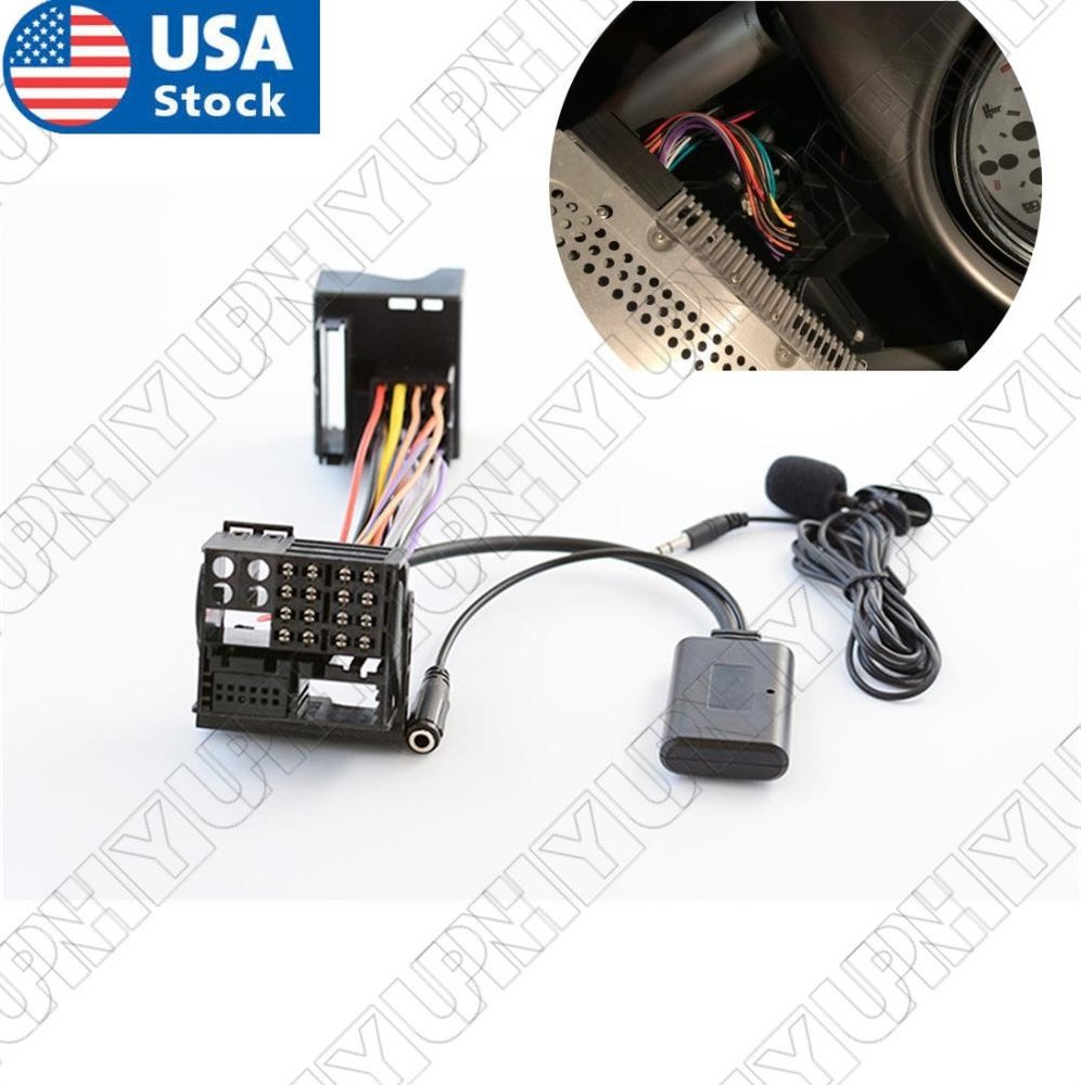 12Pin Car AUX Bluetooth 5.0 Adapter Module Cable + Mic For BMW Z4 X3 E83 E85 E86