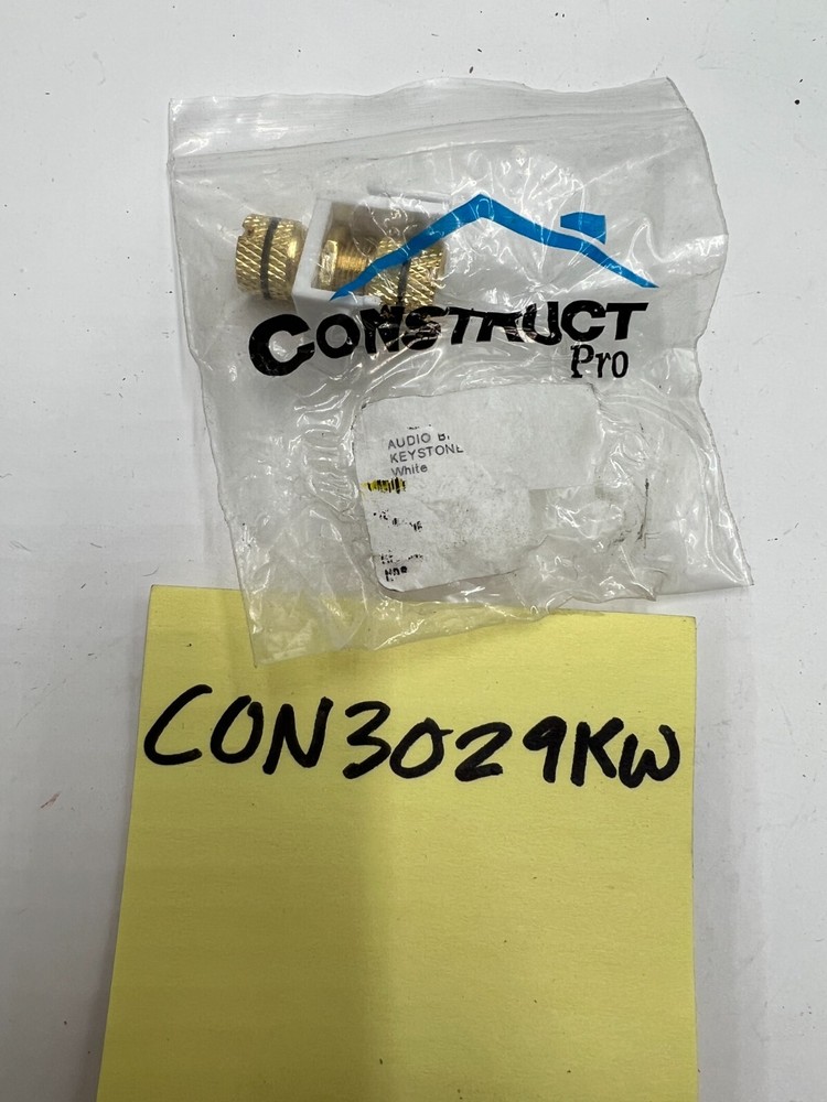 (Qty 6) Construct Pro Gold-Plated Speaker Binding Post Keystone Insert CON3029KW