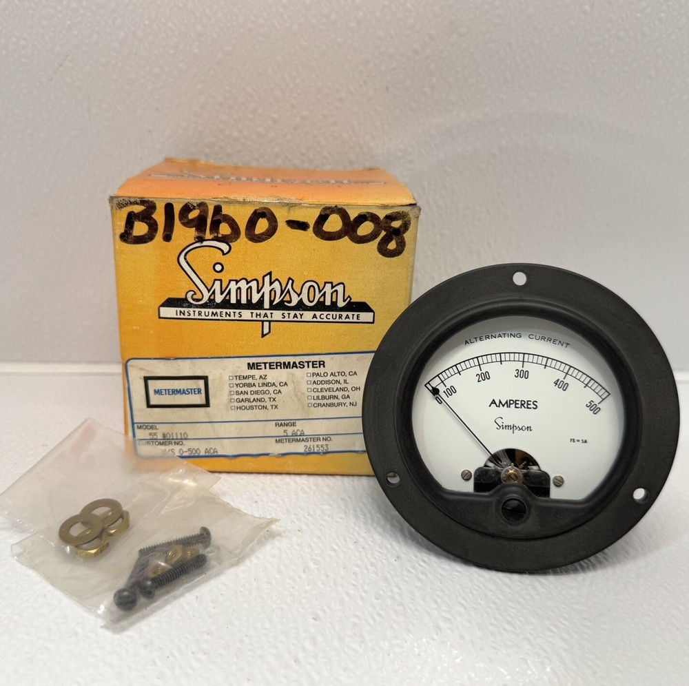 Simpson Panel Meter MeterMaster No: 261553