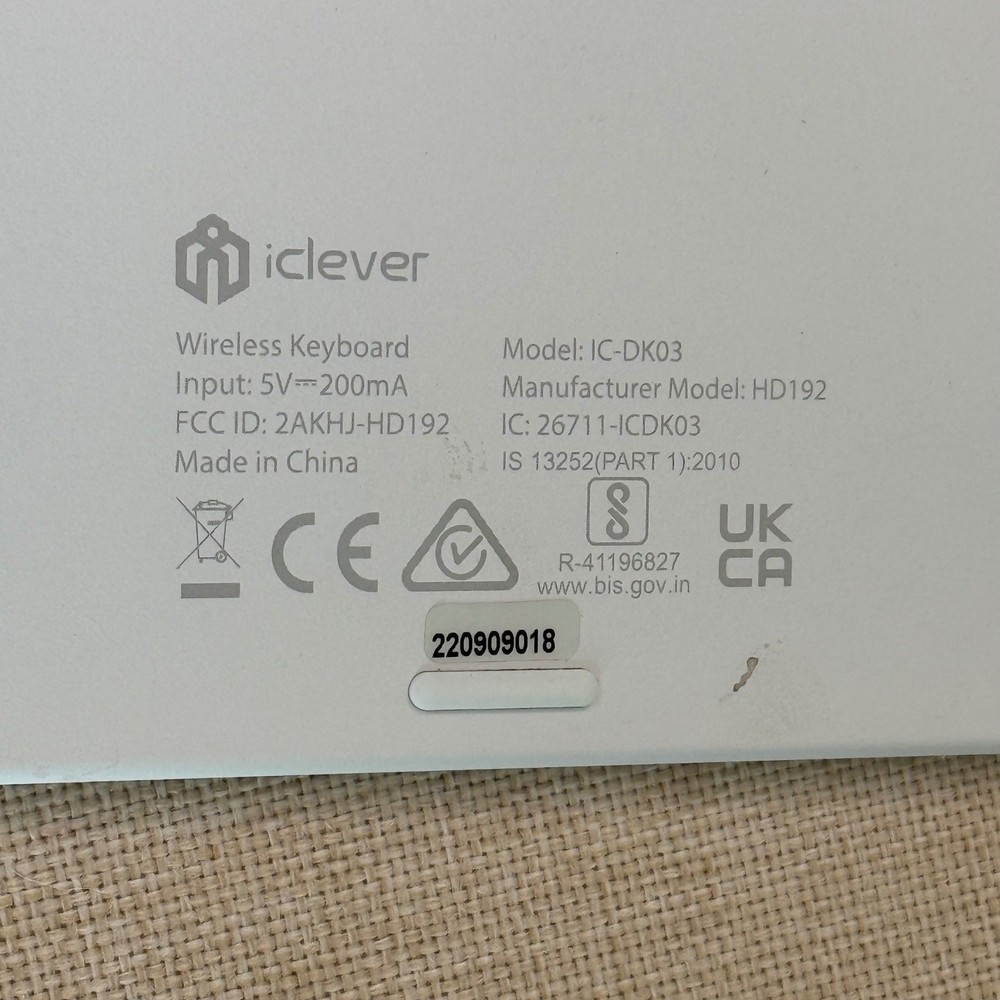 iClever IC-DK03 Wireless Keyboard and E68 Mouse Combo Silver Bluetooth 2.4G Dual