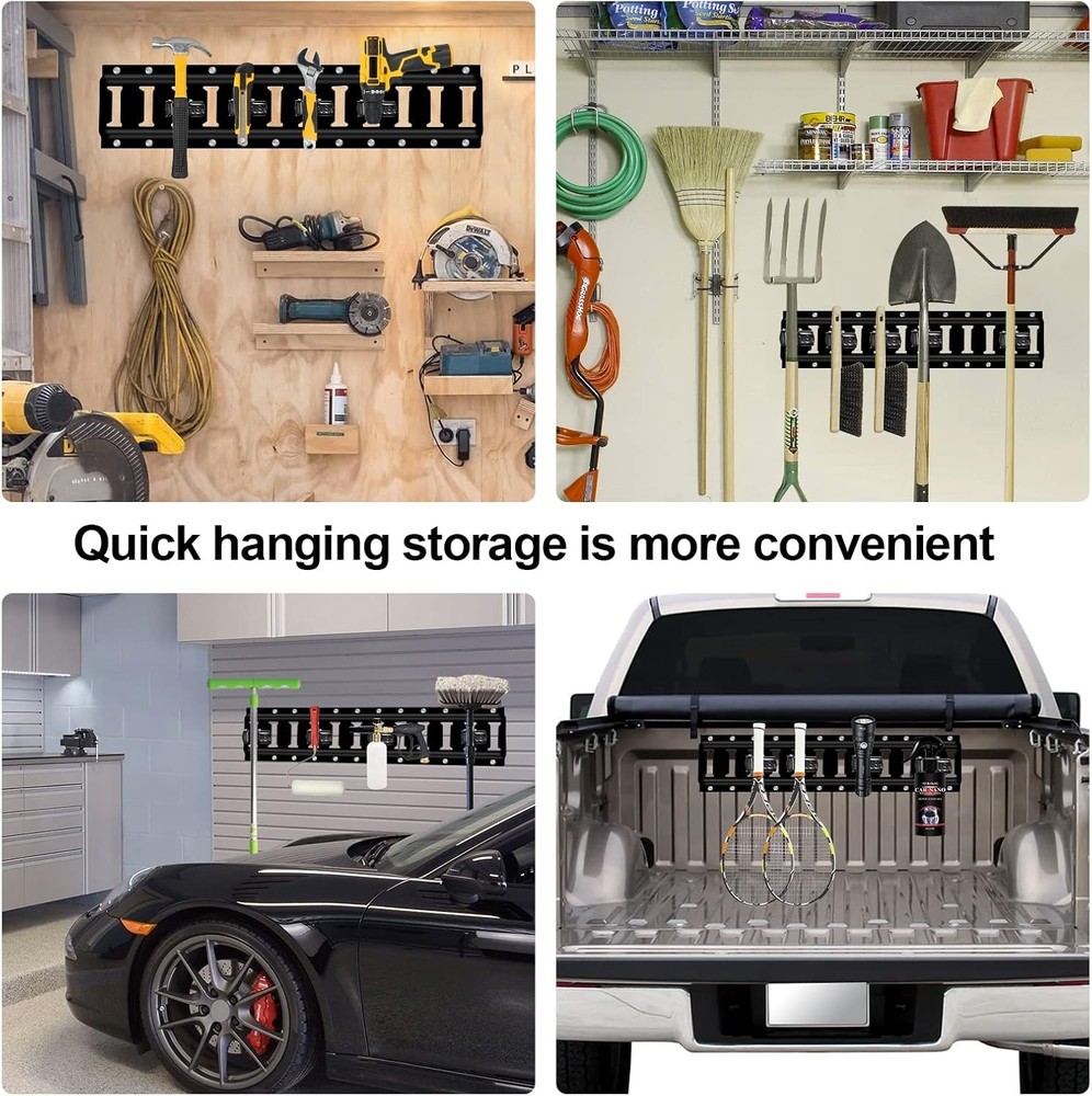 6 Pack E-Track Tool Holders |E Track Accessories for Enclosed Trailer Black