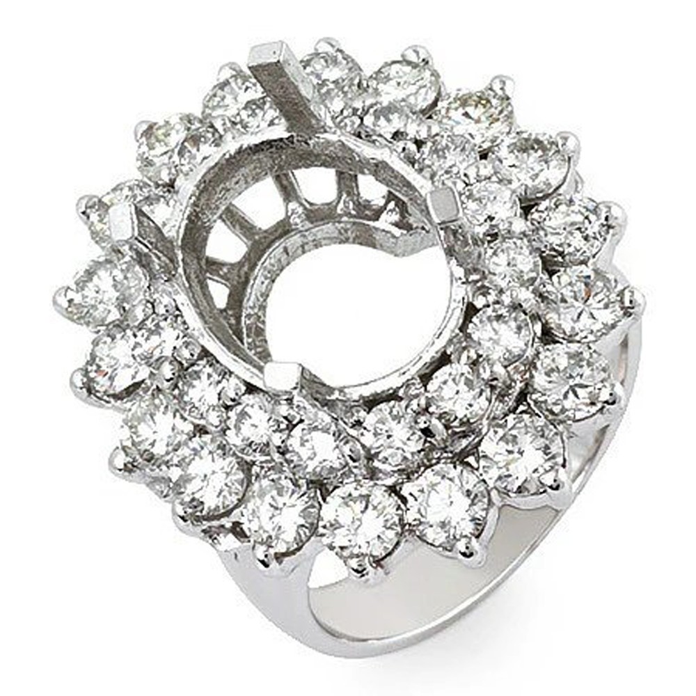 Oval 11x9mm Blank Ring Setting 925 Sterling Silver Semi Mount Ring