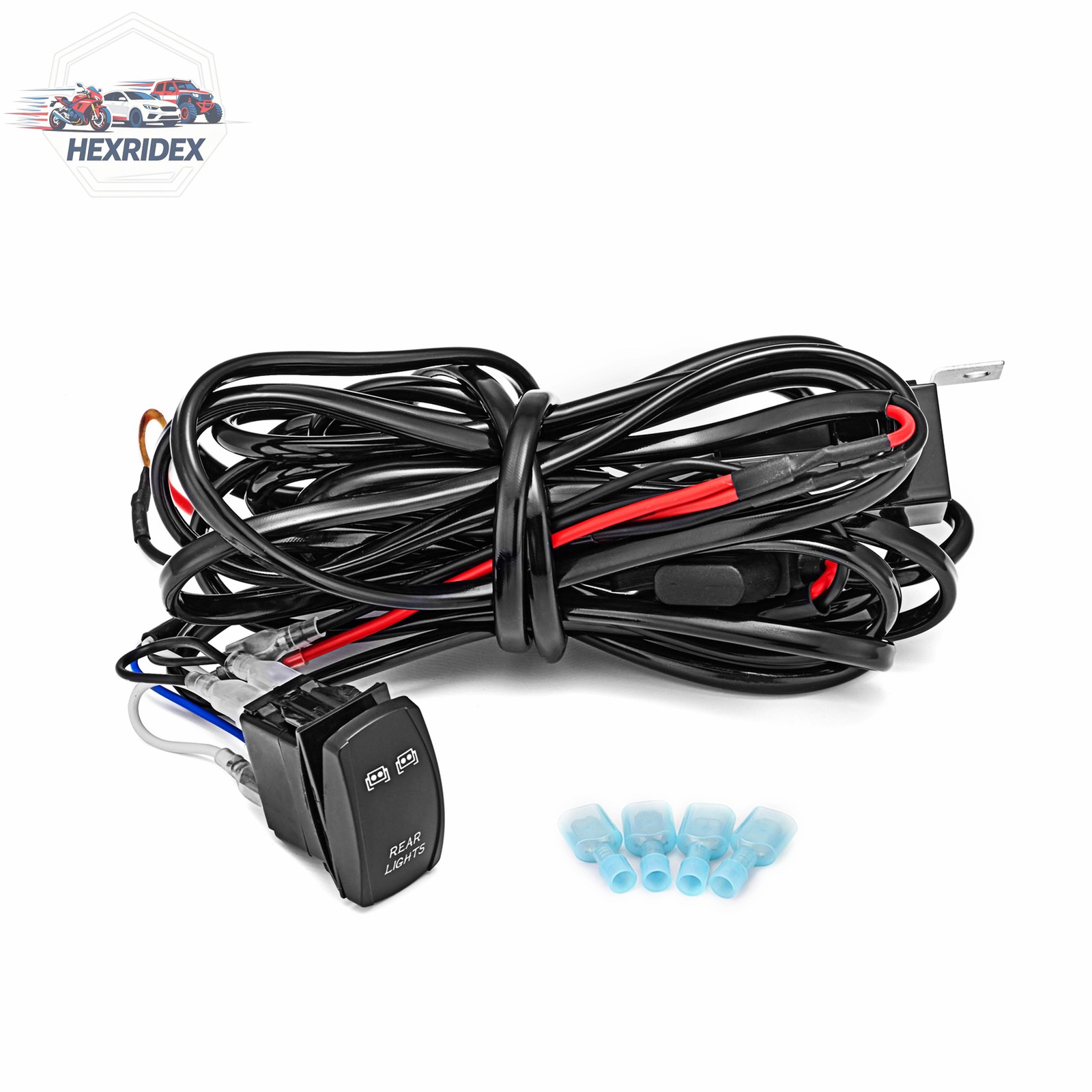 2 LEAD REAR LIGHT Rocker Switch Wiring Kit For Polaris Ranger 570 RZR 900 1000