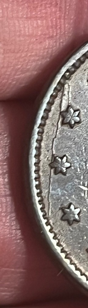 1837 large cent, plain cord, medium letters reverse, Die crack obverse. XF