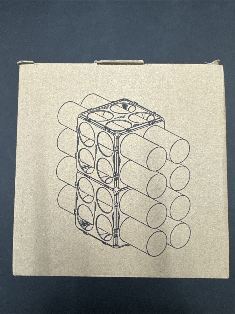 Baspoom Vinyl Roll Storage Rack 24 Rolls White Adjustable Stackable