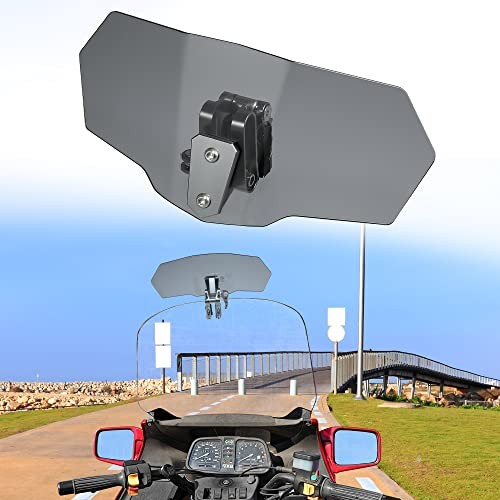28cm Motorcycle Windshield Motorcycle Wind Deflector Gray Lens Adjustable