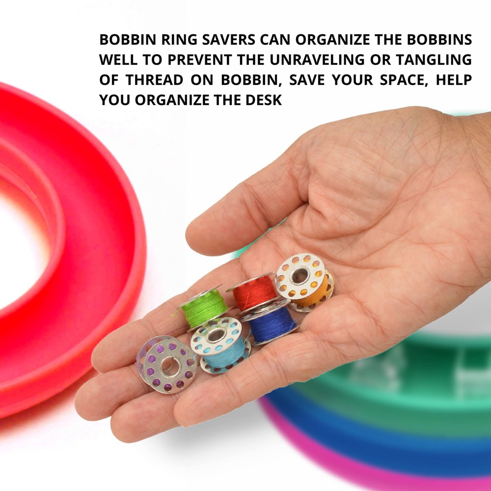 4PCS Bobbin Holder Set – Organizer for Sewing Thread Machine Bobbins Case wit...