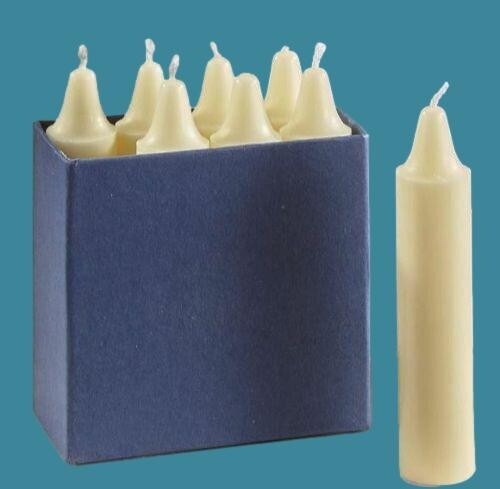 SWISS ARMY MILITARY BOX OF 8 LONG BURN LOW DRIP TENT LANTERN EMERGENCY CANDLES