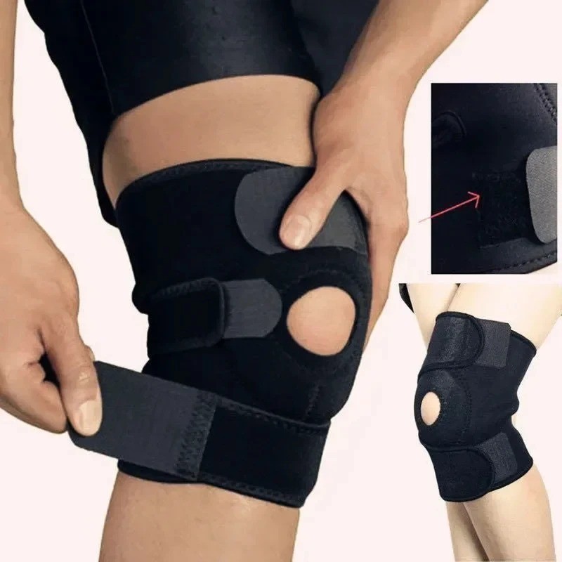 Knee Brace Hinged Compression Sleeve Joint Support Open Patella Stabilizer US