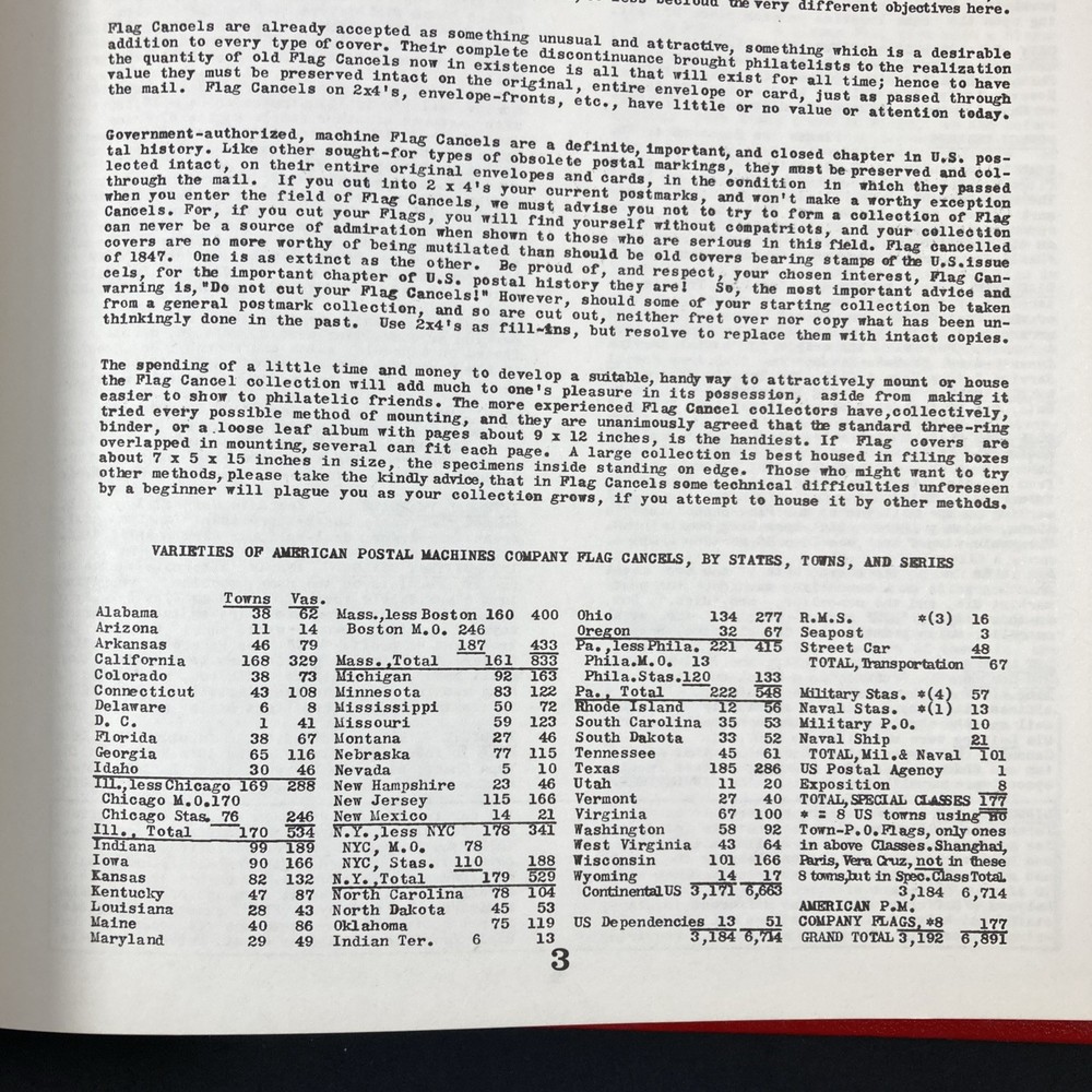 Standard Flag Cancel Encyclopedia, Author Signed Frederick Langford 1976 3rd Ed.