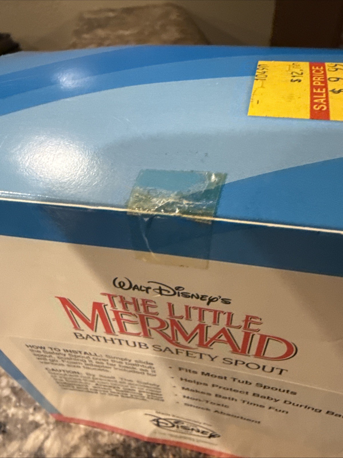 Disney Store The Little Mermaid Bathtub Safety Spout Rubber Cover NIB N3w Sealed