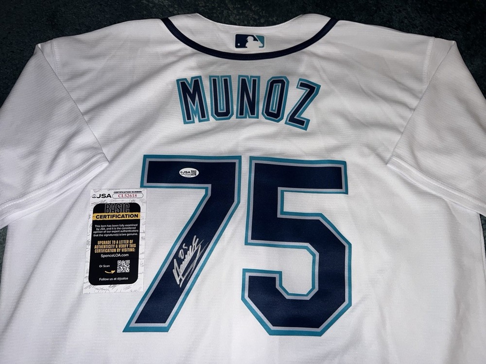 Andres Munoz Signed Seattle Mariners Jersey Superstar Ace JSA Auth #3