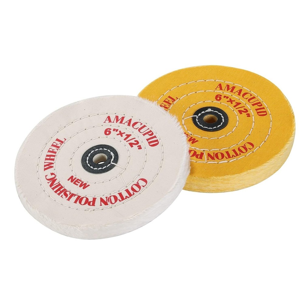 Cotton Buffing Wheel Kit - Bench Grinder Accessories