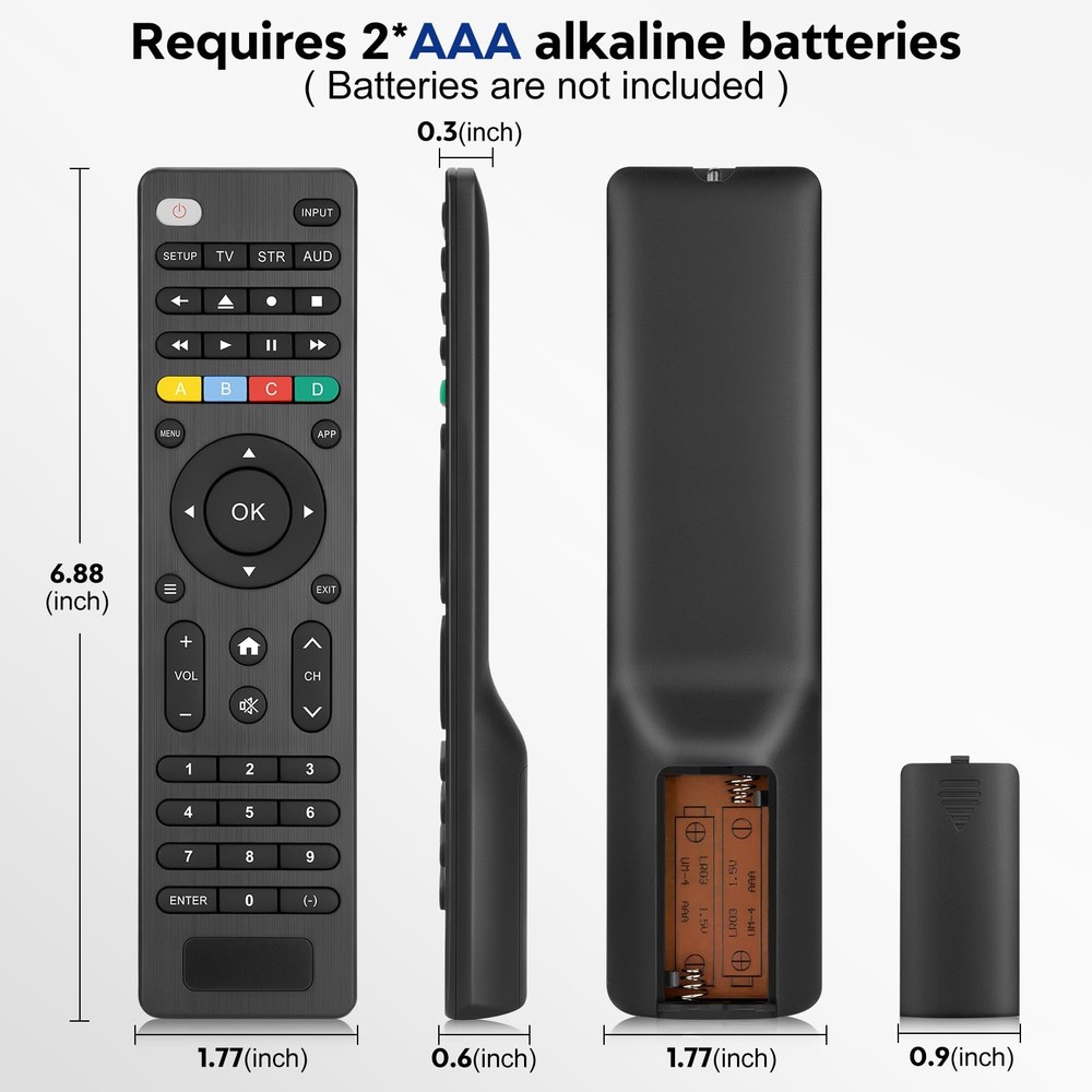 Universal-TV-Remote-Control Compatible with Black