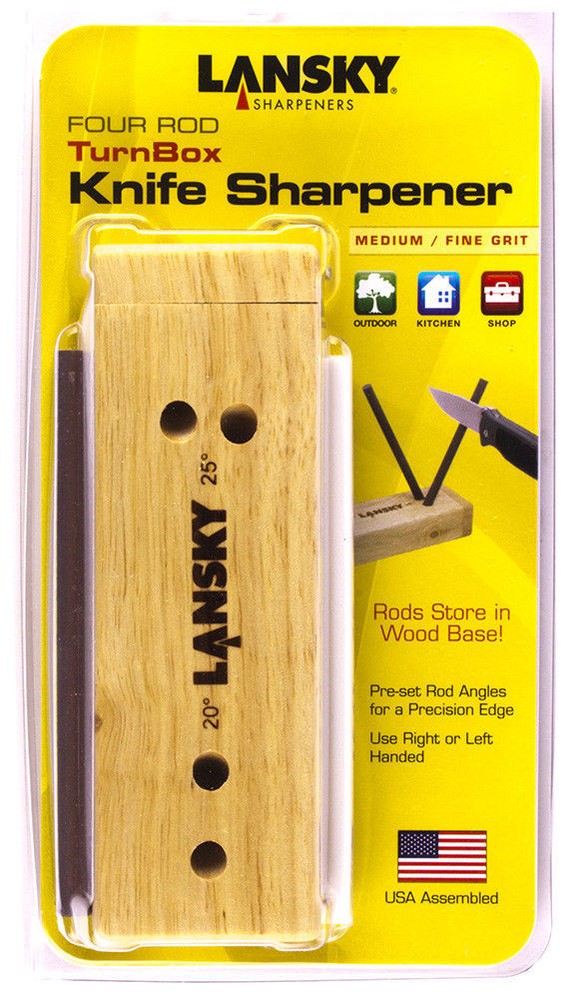 LANSKY Sharpeners 4 Rod Ceramic Turn Box Knife Sharpener