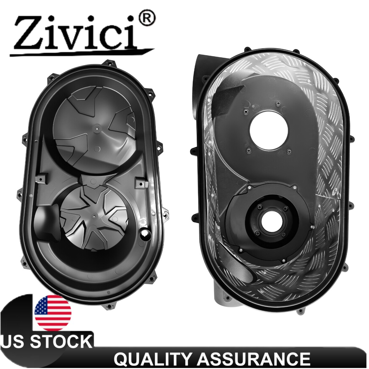 Outer & Inner CVT Variator Clutch Belt Cover For 2017-2022 Can Am Maverick X3