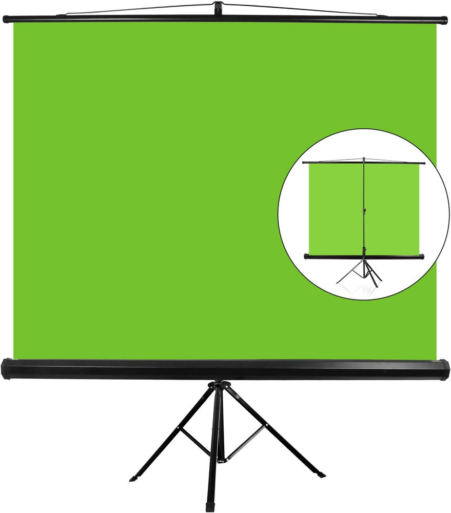 107" Green Screen Stand - Portable Chromakey Backdrop with Adjustable Tripod