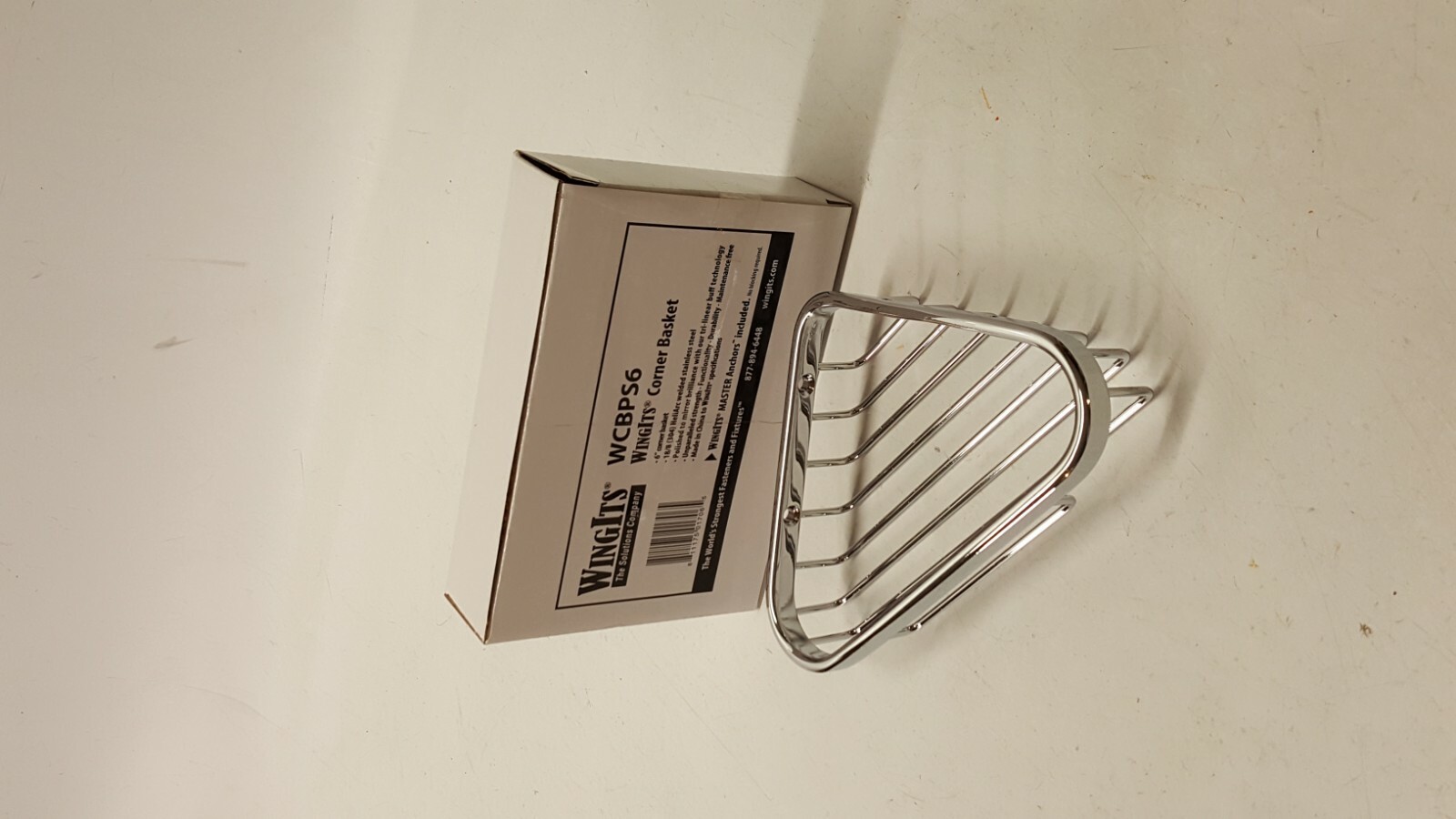 WINGITS Stainless Steel Corner Basket, 7 In W, SS, Polished, WCBPS6