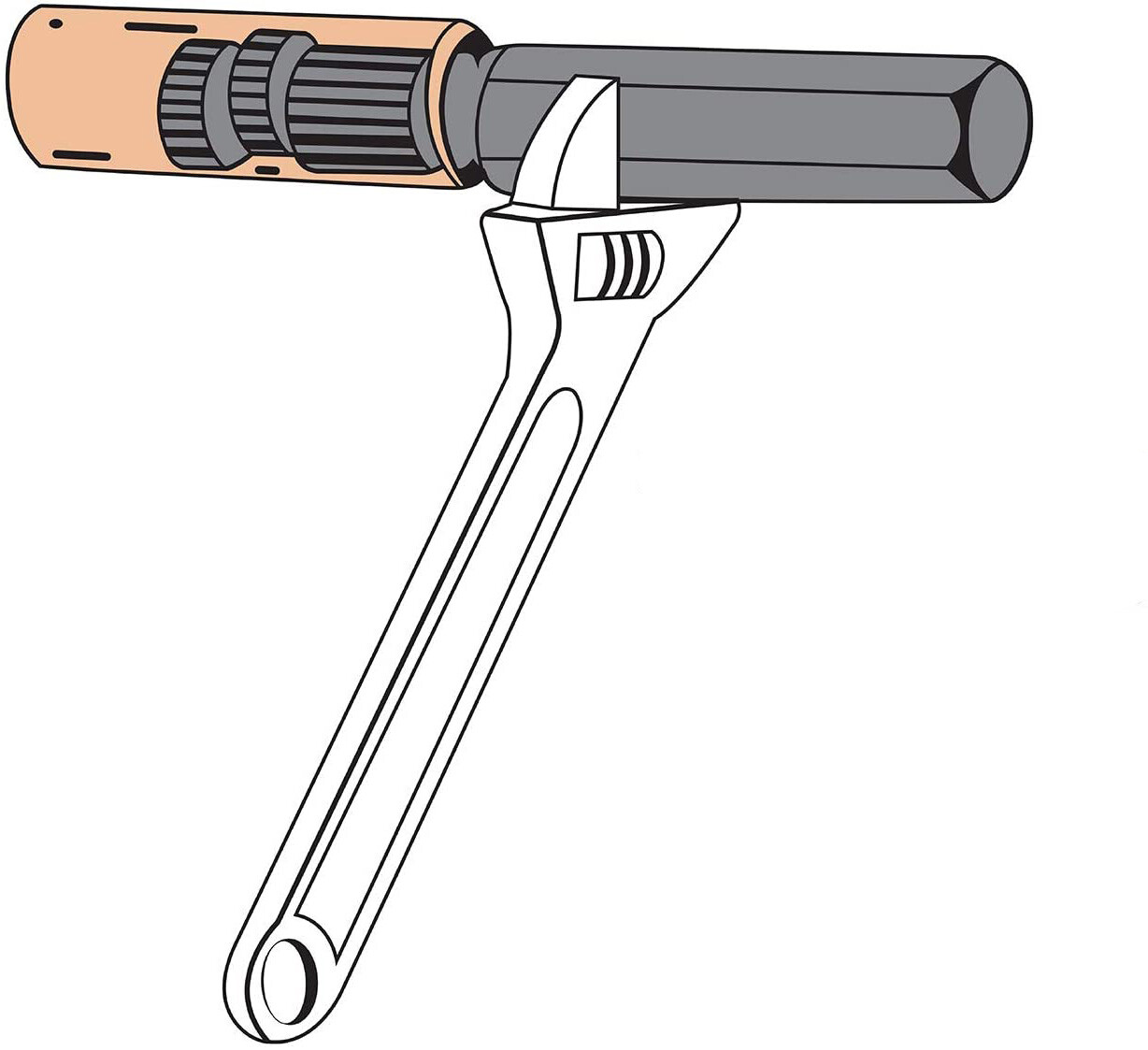 PIPE EXTRACTOR SET – plumbing tools – pipe nipple remover tool – internal wrench