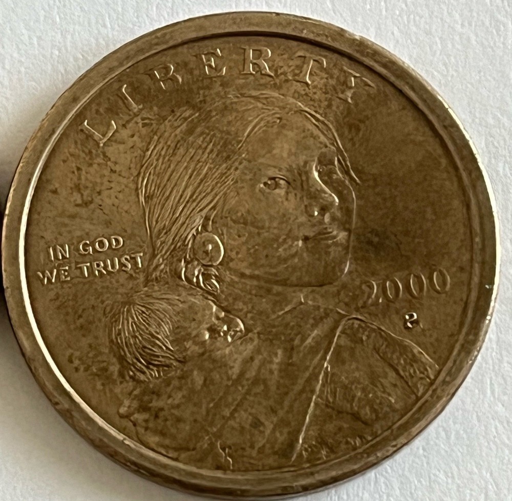 2000-P Sacagawea Dollar Wounded Eagle / Speared Eagle Variety. FS901 CIRCULATED!