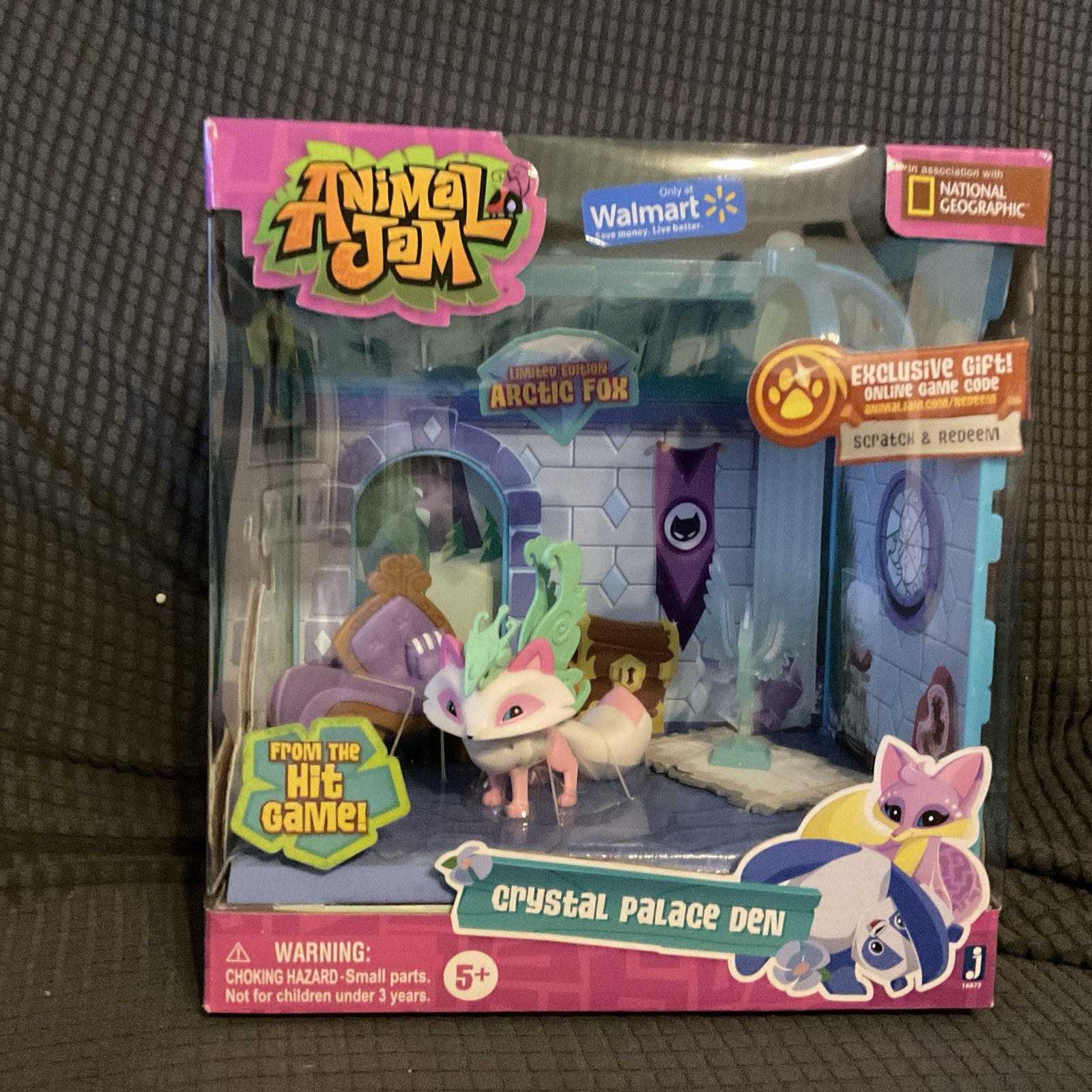 Crystal Palace Den Playset NatGeo Animal Jam Exclusive Arctic Fox, Quick Ship