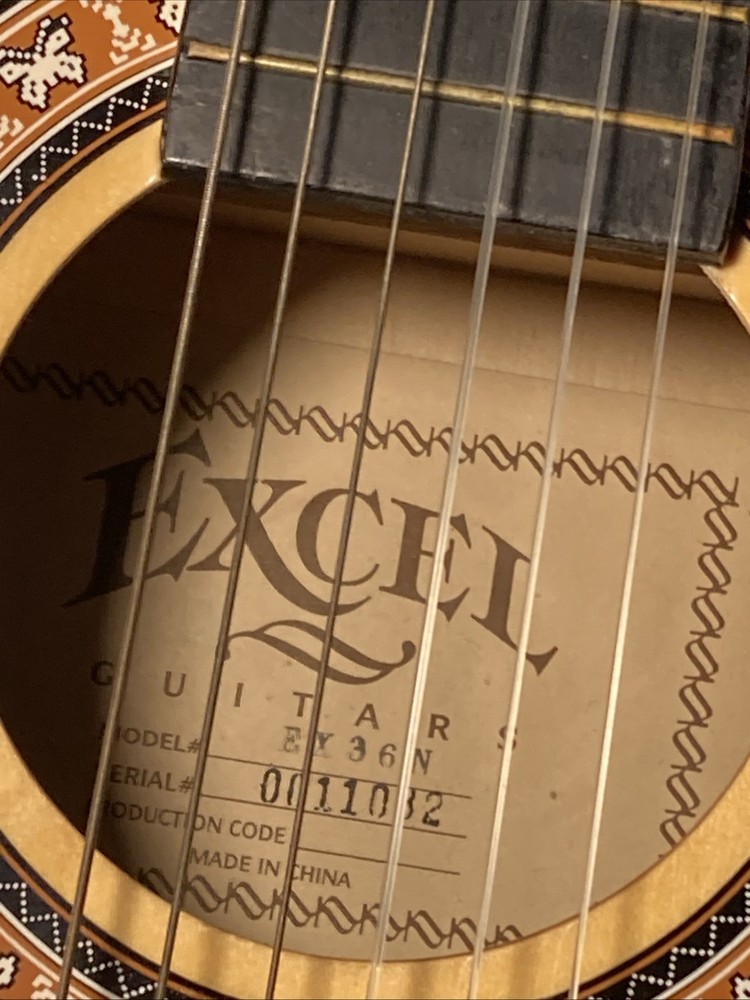 Children’s Nylon String Excel Guitar Model #ex36n - Hard Shell Case Included