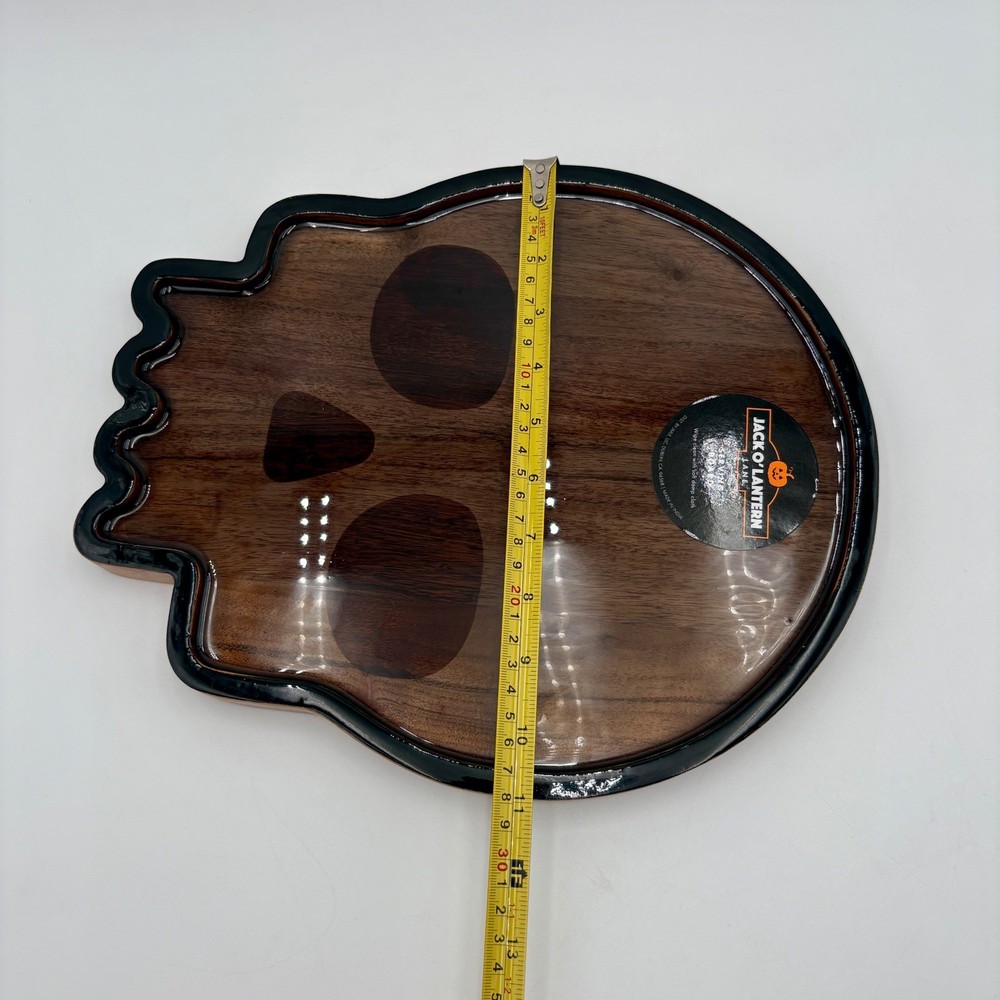 Jack O Lantern Lane Halloween Skull & Ghost Serving Board Set New
