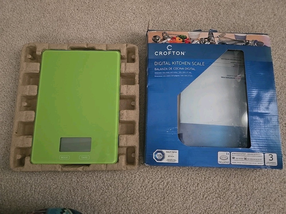 Crofton Digital Kitchen Scale - Green 11 Lbs Capacity