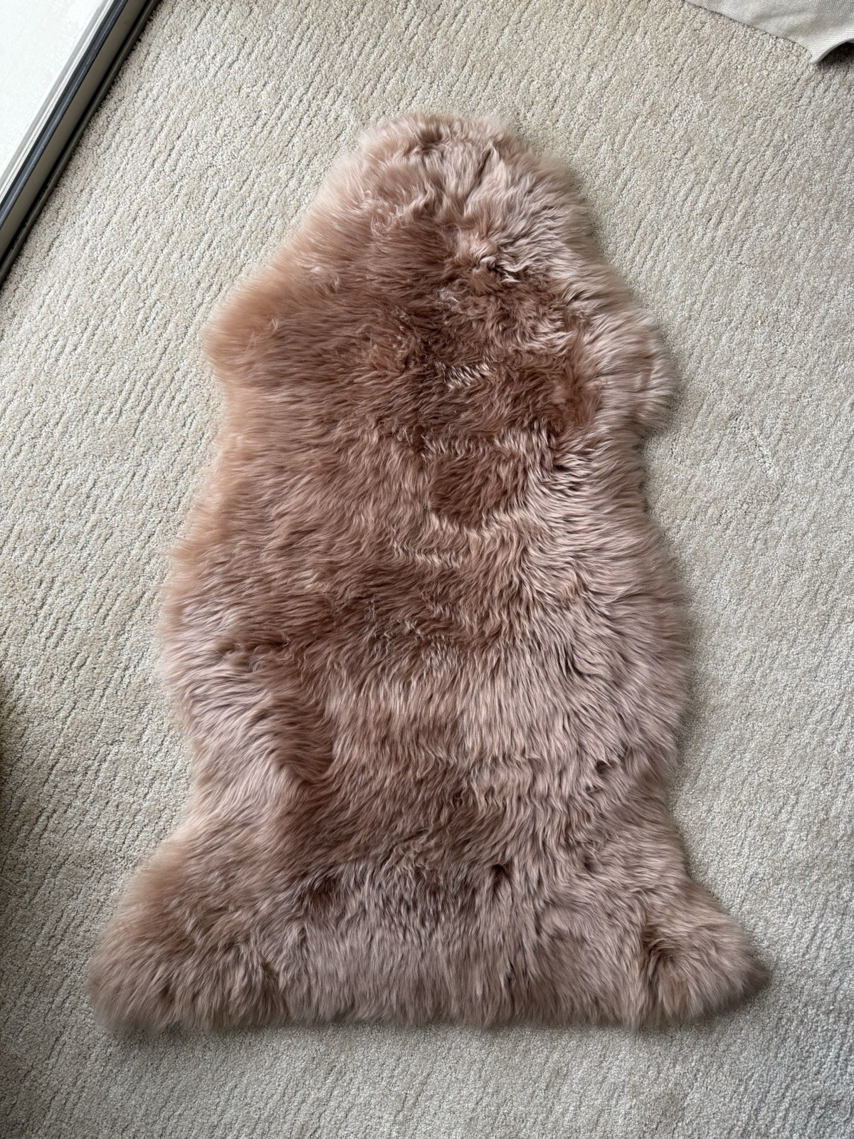 Genuine Australian Sheepskin Rug in Dusty Rose