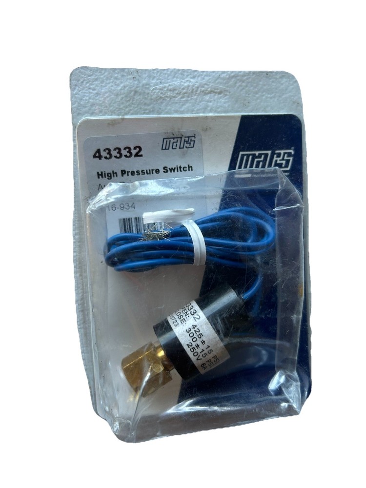 MARS 43332 HIGH PRESSURE SWITCH, AUTO RESET, B16-934, NIB