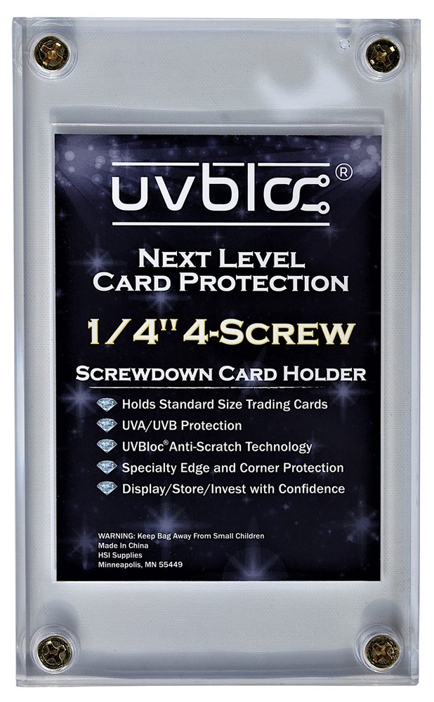 Baseball Cases (5 Pack) Protectors Hard Plastic Screw Down 35pt Sleeves for T...