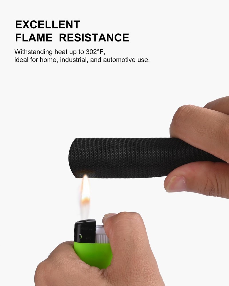 Secbolt 25ft 3/8 in Bite-Resistant Pet Cable Cord Protector, Black