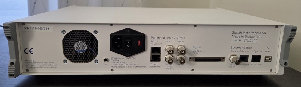 Zurich Instruments HF2LI Lock-In Amplifier – MFK, PLL, PID Options Enabled