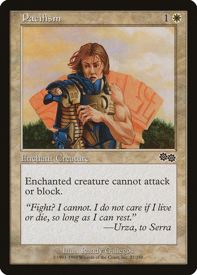 Pacifism Urza's Saga 27 MTG MP